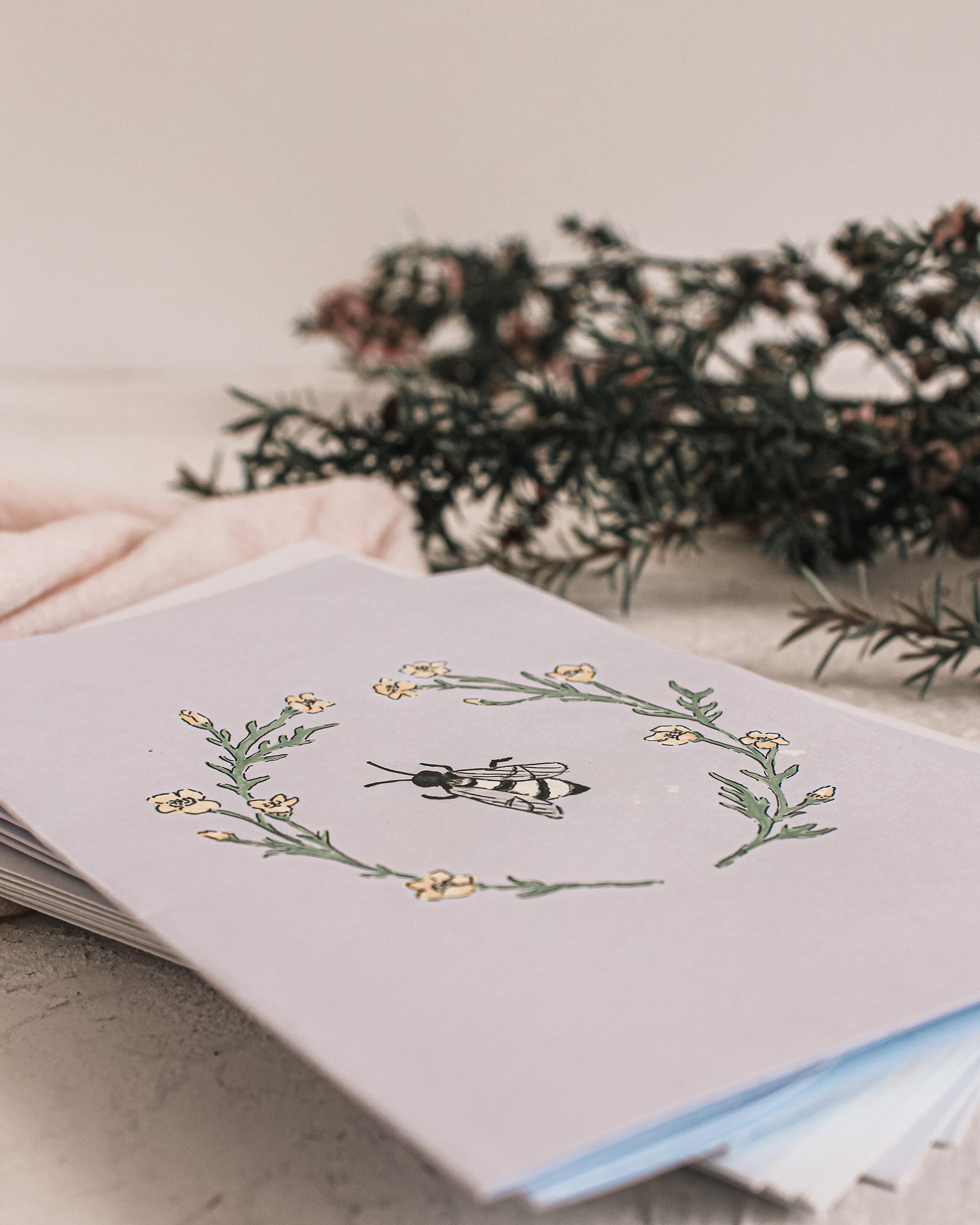 Hand painted gift card