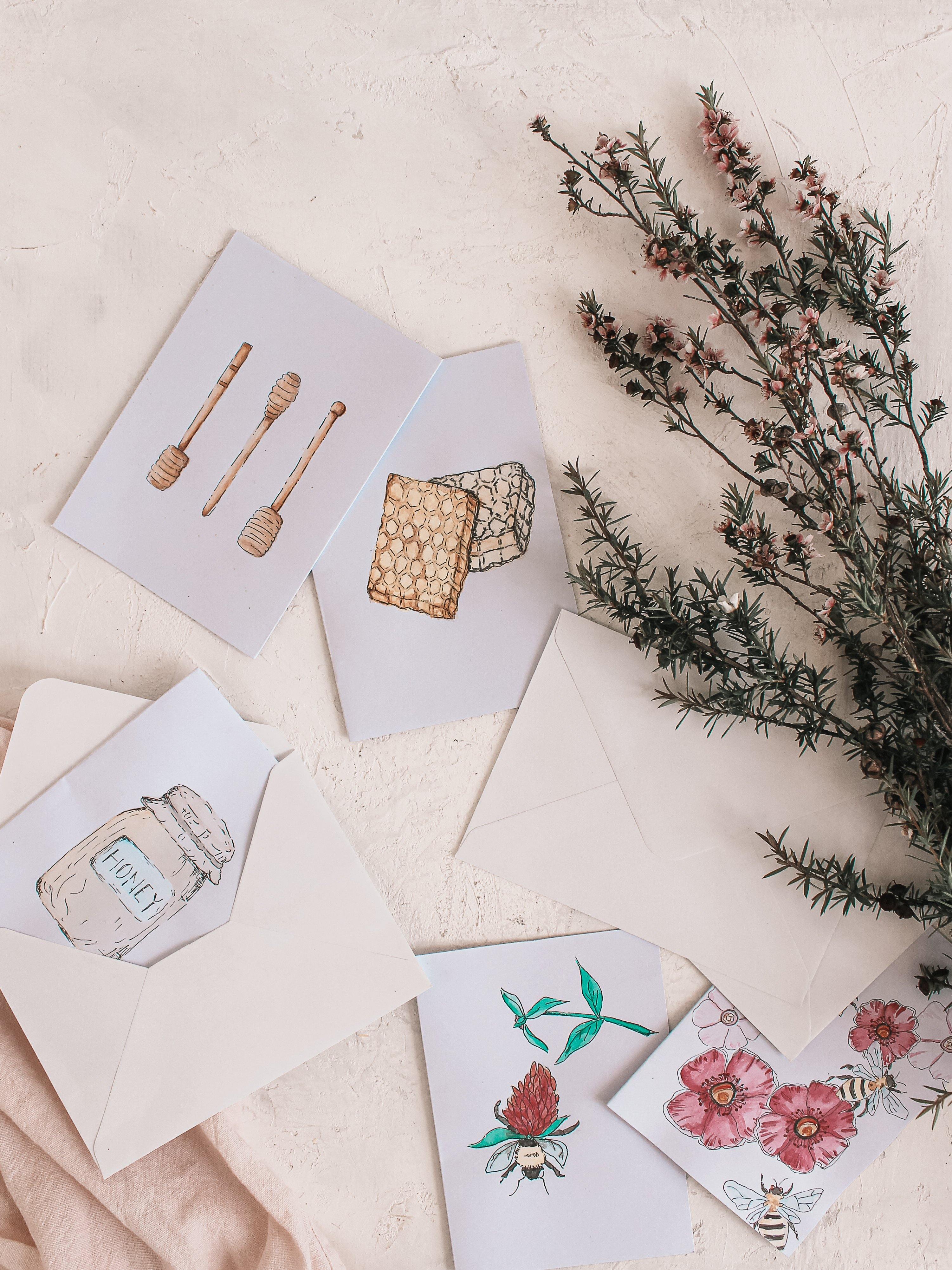 Hand painted gift card